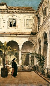 The Father Salabot in the Cloister of the Monastery of Saint Francois of Cadiz
