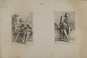 (Figurine Series) Seated Figure with Pointed Head by Salvator Rosa