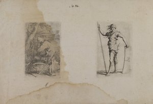 (Figurine Series) Seated Man with Pointed Helmet by Salvator Rosa