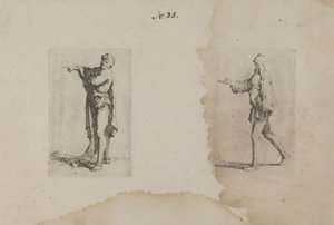 Standing Man, Pointing to Left by Salvator Rosa
