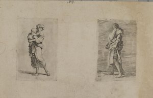 Woman Holding Baby by Salvator Rosa