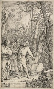 Diogenes Casting Away His Bowl by Salvator Rosa