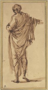 Standing Figure from Behind by Salvator Rosa