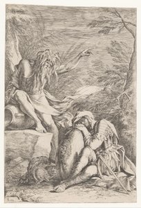 Tiberinus Appears to Aeneas by Salvator Rosa