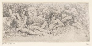 Five River Gods with Urns by Salvator Rosa
