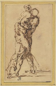 Two Wrestlers by Salvator Rosa