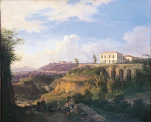 View of Villa Ruffo Homestead in Capodimonte by Salvatore Fergola