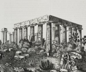 Temple of Apollo on Mount Panellenius, Greece, from Poliorama Pittoresco, No. 40, May 14 by Salvatore Puglia