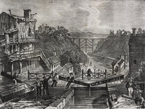 View of Lockport, in the State of New York, United States of America