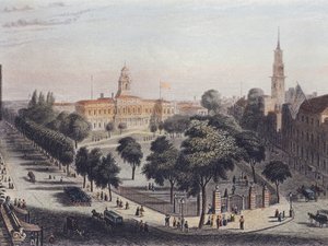 View of New York, United States of America 19th century by Salvatore Puglia