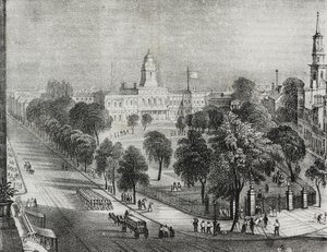 View of park and City Hall of New York, United States of America by Salvatore Puglia