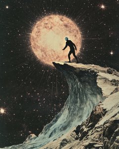 Man on Cosmic Cliff by Samantha Hearn