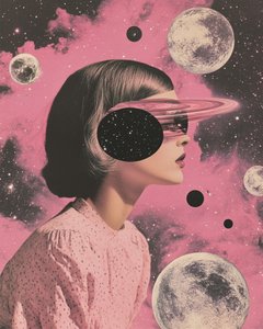 Pink Galaxy Woman