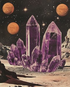 Purple Crystal Planet by Samantha Hearn