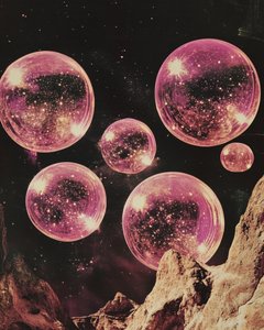 Surreal Pink Planets by Samantha Hearn