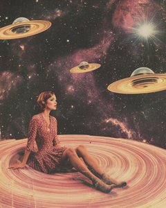 Woman In Cosmic Rings