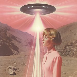 Woman Under UFO Beam