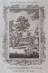 Combat between Edmund Ironside and Canute the Great by Samuel (after) Wale