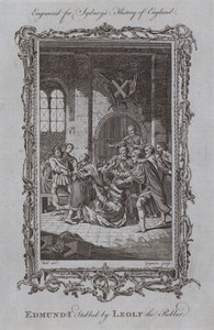Edmund I Stabbed by Leolf the Robber