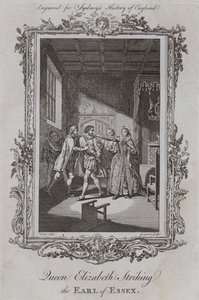 Queen Elizabeth Striking the Earl of Essex by Samuel (after) Wale