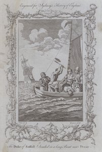 The Duke of Suffolk beheaded in a long Boat near Dover by Samuel (after) Wale