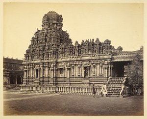 A View of the Subrahmanya Temple near the Pagoda, Tanjore by Samuel Bourne