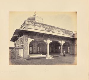 Agra; the Fort, Interior of the Zenana Showing the Mosaic Work, Another View by Samuel Bourne
