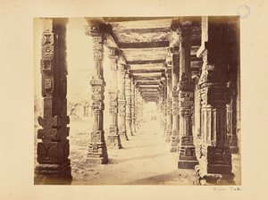 Delhi; The Qutub Minar, Interior View of the Northern Colonnade by Samuel Bourne