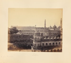 Lucknow; Great Imambara and Mosque by Samuel Bourne