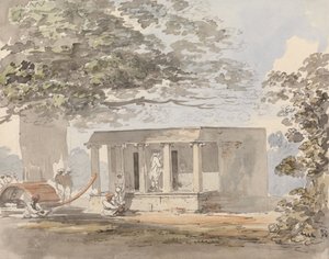 A European Gentleman Entering a Bungalow in India by Samuel Davis