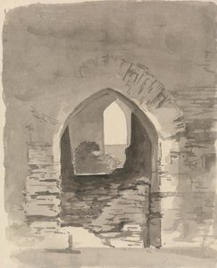 An Arched Entrance into a Ruined Building by Samuel Davis