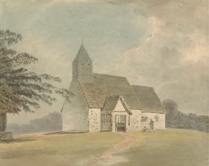 Church with Wooden Belfry (one of three versions) by Samuel Davis