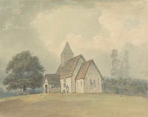 Church with Wooden Belfry (one of three versions) by Samuel Davis