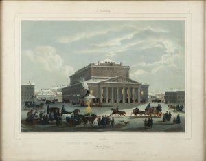 The Saint Petersburg Imperial Bolshoi Kamenny Theatre, End 1840s by Samuel Friedrich Diez