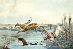 Second Mile, from Steeplechasing (engraved by Charles Hunt) by Samuel Henry (after) Alken