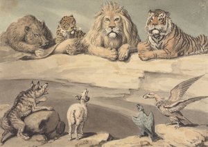 A Boar, a Leopard, a Lion, a Tiger, a Wolf, a Ram, and Two Eagles by Samuel Howitt