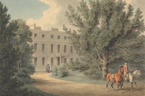 Rider Leading a Second Horse, Leaving the Grounds of a Country House by Samuel Howitt