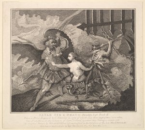 Satan, Sin and Death from Paradise Lost, Book II, May 1, 1788 by Samuel Ireland