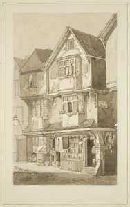 Old Houses, corner of Long Row, Temple Street by Samuel Jackson