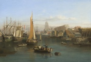 St Mary Redcliffe and Redcliffe Parade from Prince Street Bridge, c.1826 by Samuel Jackson