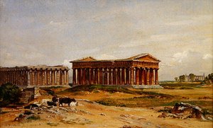The Ruins at Paestum by Samuel James Ainsley
