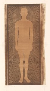 Silhouette of a Man with Rays Around by Samuel Jessurun de Mesquita (signed by artist)