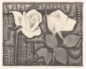 Two Roses by Samuel Jessurun de Mesquita (signed by artist)