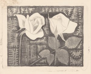 Two roses by Samuel Jessurun de Mesquita (signed by artist)