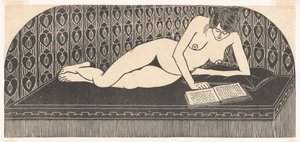 Reading (Reclining Nude Reading a Book)