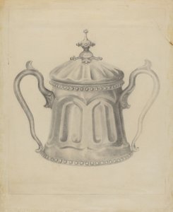 Pewter Sugar Bowl by Samuel O. Klein