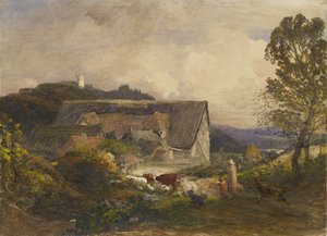 A Farmyard at Princes Risborough by Samuel Palmer