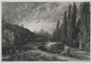 The Early Plowman by Samuel Palmer