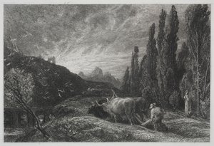 The Early Plowman by Samuel Palmer