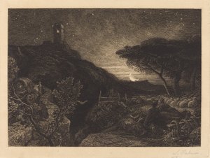 The Lonely Tower by Samuel Palmer